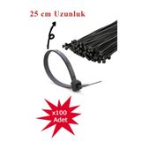 Rutter 3.6X250 Mm Siyah Kablo Bağı 100’Lü – Extra Dayanıklı Plastik Cırt Kelepçe Rt-3106