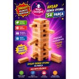 Rüya Gezegeni Kat Kat Ahşap Denge Oyunu Jenga 54 Parça Eğitici Zeka Oyunu