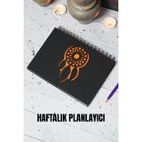 Rüya Kapanı Siyah Ahşap Plan Defteri - Süresiz Ajanda - Haftalık Planlayıcı - A5