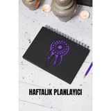 Rüya Kapanı Siyah Ahşap Plan Defteri - Tarihsiz Ajanda - Haftalık Planlayıcı - A5