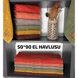 Rüya Pırıltı 50X90 Saray Jakarlı Havlu – Saç, El ve Yüz Için Yumuşak & Yüksek Emiciylı 6lı renk: karışık - Yok - Kiremit