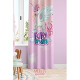 Rüya Unicorn Desenli Fon Perde Çocuk Ve Bebek Odası Süet Dijital Baskı Ekstrafor Büzgü Tek Kanat