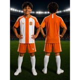 Rüya Vadisi Çocuk Halı Saha Futbol Forması Seti Turuncu-Beyaz Forma+Şort+Çorap - 12 - 13 Yaş - Turuncu - Beyaz