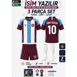 Rüya Vadisi Kişiye Özel Isim Yazılır Çocuk Halı Saha Futbol Forması Seti Bordo-Beyaz Forma+Şort+Çorap - 12 - 13 Yaş - Bordo - Mavi