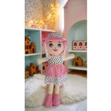 RUYALAR BEBEK Pembe Bez Bebek 50cm Peluş Oyuncak Kız Çocuk Oyuncakları Hediyelik Oyuncak Bebek Eğitici Oyuncaklar