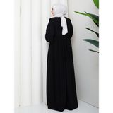 Rüyam Moda Butik Melisa Elbise Mısır Medine Ipeği - 2 - Siyah