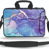 RUYIDAY 11 11.6 12 12.5 13 inç Kılıf Dizüstü Bilgisayar/Chromebook/Ultrabook/MacBook pro air Dizüstü Bilgisayar Messenger Çanta Tablet Seyahat Çantası Neopren Saplı Kol Omuz (Mor Mermer)