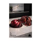 Rüzgar Gülü Kek Kalıbı Cherry Red Kalın Döküm Üç Katmanlı Kaplama 620 Gram