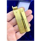 Rüzgar Korumalı Benzinli Metal Muhtar Çakmağı Gold Renk Altın