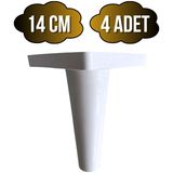 Rüzgar Plastik 14CM Ayak Mobilya Masa ve Dolap AYAĞI(14CM)(BEYAZ) - 14cm - 4 ADET