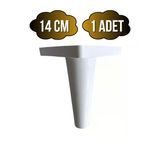 Rüzgar Plastik 14Cm Ayak Mobilya Masa Ve Dolap Ayağı(14Cm)(Beyaz) Beyaz 14Cm 14Cm - 1 Adet