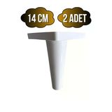 Rüzgar Plastik 14Cm Ayak Mobilya Masa Ve Dolap Ayağı(14Cm)(Beyaz) Beyaz 14Cm 14Cm - 2 Adet