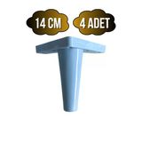 Rüzgar Plastik 14Cm Ayak Mobilya Masa Ve Dolap Ayağı(14Cm)(Mavi) Mavi 14Cm 14Cm - 4 Adet
