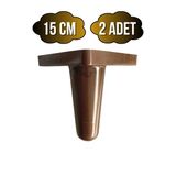 Rüzgar Plastik 15Cm Ayak Mobilya Masa Ve Dolap Ayağı(15Cm)(Ahşap Desenli)(Kahverengi) Ahşap Rengi 15Cm 15Cm - 2 Adet