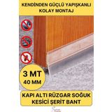Rüzgar Ses Toz Böcek Önleyici Kapı Altı Isı Yalıtım Soğuk Kesici Şerit Bant Şeffaf 40 Mm X 3 Mt