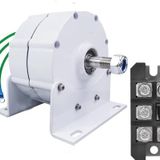 Rüzgar Türbini Jeneratör Kiti Şarj Kontrol Cihazı Dikey Elektrik Üretici Ekipmanları, Yükseltilmiş 12000W Düşük RPM 12V 24V 48V 220V Dişlisiz Daimi Mıknatıslı Alternatör Rüzgar Türbini ve Wat için