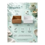 RUZGARBOX 7x7x3 cm Asetat Kapaklı Beyaz Hediye Kutusu 100'lü Paket