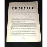 Ruzname Kültür,Sanat,Edebiyat Dergisi Ekim 1996 Gelin Tanış Olalım-Atasoy Müftüoğlu (Sahafiye Kitap)