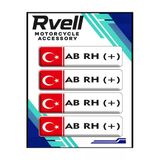 Rvell Beyaz Kan Grubu Damla Sticker 4 Lü Ab+