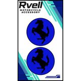 Rvell Ferrari İkili Damla Sticker 5X5 Mavi 05