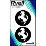 Rvell Ferrari İkili Damla Sticker 5X5 Siyah 09