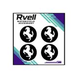Rvell Ferrari Koruma Takoz Damla Sticker 4 Lü Siyah 08