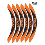 Rvell Honda Dio Uyumlu Jant Şeridi Seti - 12 Parça ( Siyah - Turuncu) 006