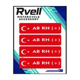 Rvell Kırmızı Kan Grubu Damla Sticker 4Lü Ab+