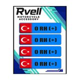 Rvell Mavi Kan Grubu Damla Sticker 4Lü 0-