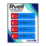 Rvell Mavi Kan Grubu Damla Sticker 4Lü B+