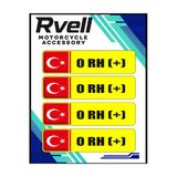 Rvell Sarı Kan Grubu Damla Sticker 4Lü 0+