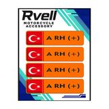 Rvell Turuncu Kan Grubu Damla Sticker 4Lü A-