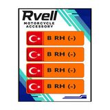 Rvell Turuncu Kan Grubu Damla Sticker 4Lü B+