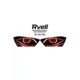 Rvell Yamaha R25 (2014-2018) Uyumlu Far Sticker X Techno Kırmızı