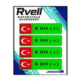 Rvell Yeşil Kan Grubu Damla Sticker 4Lü B-