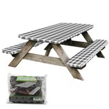 RVGUARD Piknik Masa Örtüsü ve Tezgah Örtüleri, 70x182 cm, Siyah Beyaz