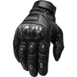 RVK Deri Motosiklet Eldiveni Karbon Fiber Korumalı TS EN 13594 Etiketli Yazlık, XL Beden
