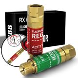RX WELD Oksijen Asetilen Parlama Önleyici Set Regülatör Uç Standardı "B" 9/16-18UNF Diş Boyutu