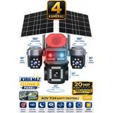 Rx84g 4 Kameralı 20Mp 5G Sim Kartlı Ptz Güvenlik Kamerası Çift Solar Panelli Güneş Enerjili Kamera