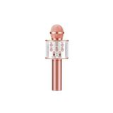 RXP Bluetooth Hoparlör Aux Usb Mikro Sd Kart Girişli Rose Gold Karaoke Mikrofon Ws-858