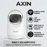 Rxr V-D3 2mp Wifi 360 Hareketli Iç Ortam Akıllı Güvenlik Kamerası Vicohome Destekli - 1BW-Beyaz