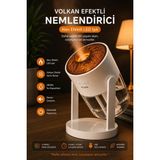 Ryan Hava Nemlendirici Ultrasonik Buhar Makinesi Alev Efektli LED Gece Lambası Masaüstü Nemlendirici Sessiz Çalışma 280ML - Beyaz