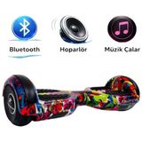 Ryder Star Rs-S5 Grafiti Mix-Elektrikli Kaykay Hoverboard Bluetooth Hoparlörlü 6.5 Inch Akıllı Dengeli