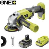 Ryobi R18AG-1C40GP 18V 4.0 Ah Tek Akülü Avuç Taşlama - 5133006908 - Yeşil