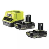Ryobi Rc18120 18 Volt Şarj Cihazı + Rb18120c 18 Volt 2.0 Ah Li-Ion Aküler