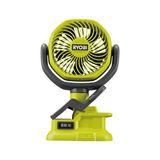 RYOBI RCF18-0 18 V akülü klipsli vantilatör (kompakt ve taşınabilir akülü vantilatör, kauçuk sabitleme kelepçesi, 2 kademeli ayar, tambur çapı (cm) 10, pil ve şarj cihazı dahil değildir), yeşil