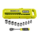Ryobi RHRS11PC 3/8 11 Parça Cırcırlı Lokma Seti