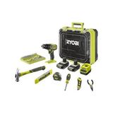 Ryobi RPD18-2C20TAH Çift Akülü 2 Ah 18V Darbeli Matkap Seti