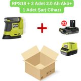 Ryobi RPS18 18V Zımpara Makinası+ 2 Adet 2.0 Ah Akü+ 1 Adet Şarj Cihazı Set