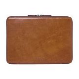 Ryoko Mark Tech Portfolio 13” Full Grain Deri Laptop Kılıfı - Karamel